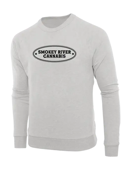 Allmade Granite Grey Heather Organic French Terry Crewneck Sweatshirt w/Smokey River
