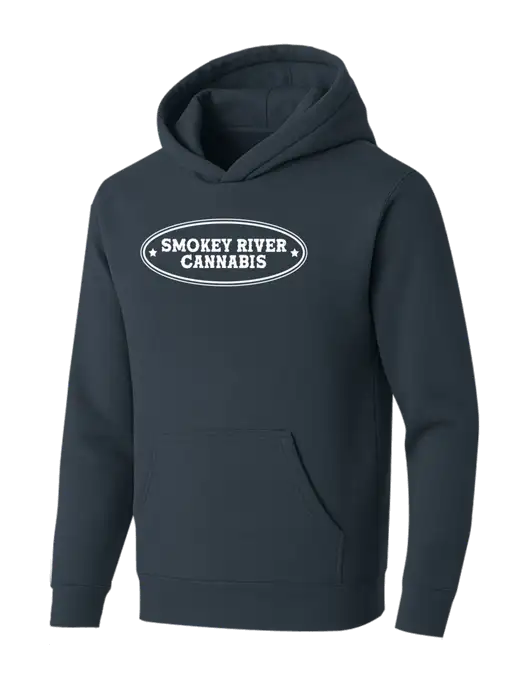 BELLA+CANVAS Dark Grey Sponge Fleece Pullover Hoodie w/Smokey River