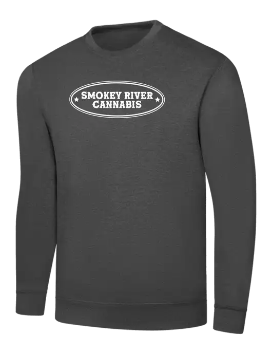 Charcoal 7.8 oz Ring Spun Crew Sweatshirt w/Smokey River