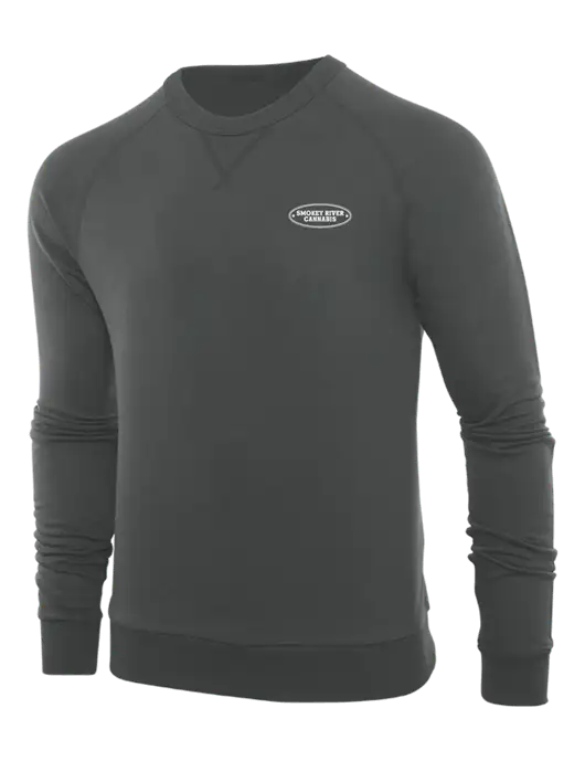 Allmade Charcoal Grey Organic French Terry Crewneck Sweatshirt w/Smokey River