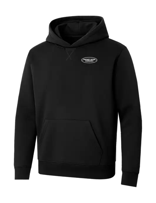 Allmade Deep Black Organic French Terry Pullover Hoodie w/Smokey River