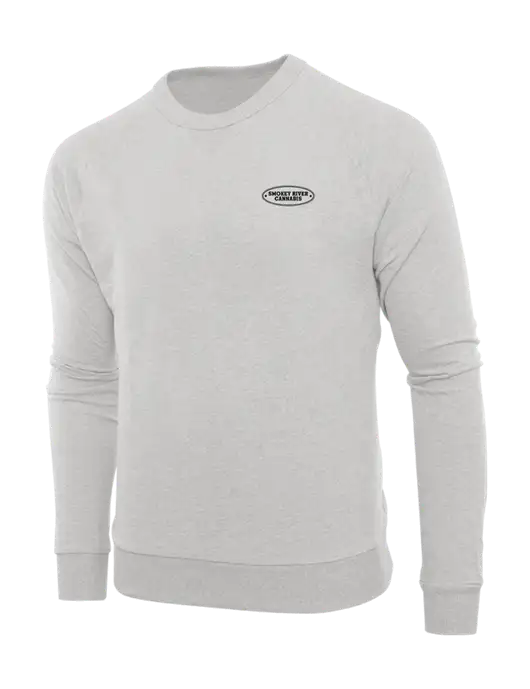 Allmade Granite Grey Heather Organic French Terry Crewneck Sweatshirt w/Smokey River