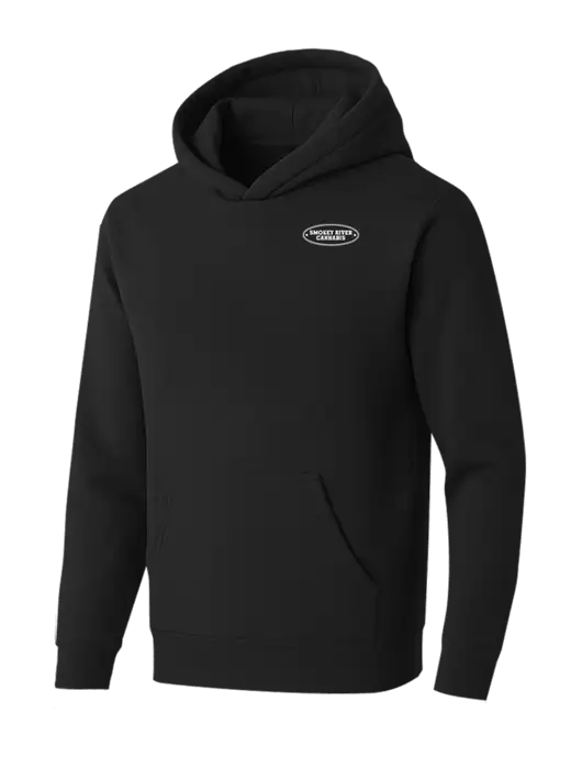 BELLA+CANVAS Black Sponge Fleece Pullover Hoodie w/Smokey River