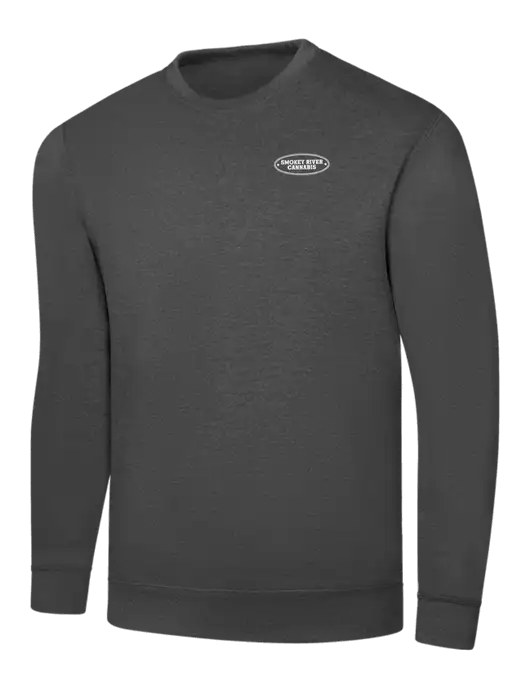 Charcoal 7.8 oz Ring Spun Crew Sweatshirt w/Smokey River