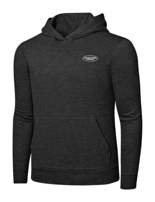 Dark Heather Grey 7.8 oz Ring Spun Hooded Sweatshirt w/Smokey River