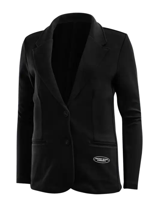 Black Womens Knit Blazer w/Smokey River