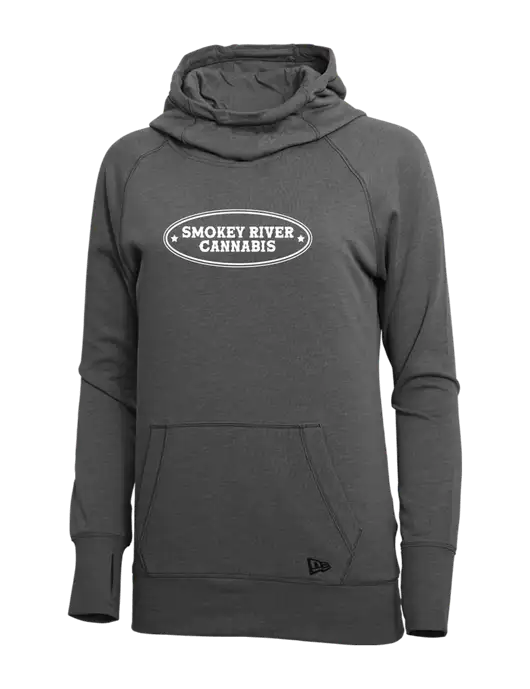 New Era Black Heather Womens Tri-Blend Fleece Pullover Hoodie w/Smokey River