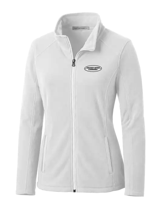 White Womens Microfleece Jacket w/Smokey River
