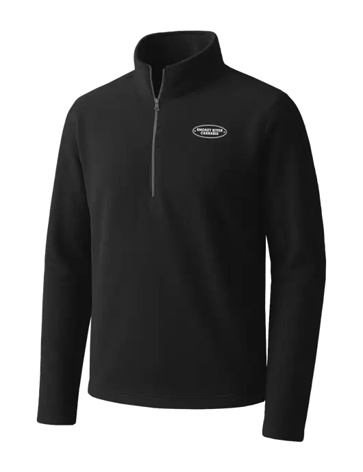 Black Microfleece 1/2 Zip Pullover w/Smokey River