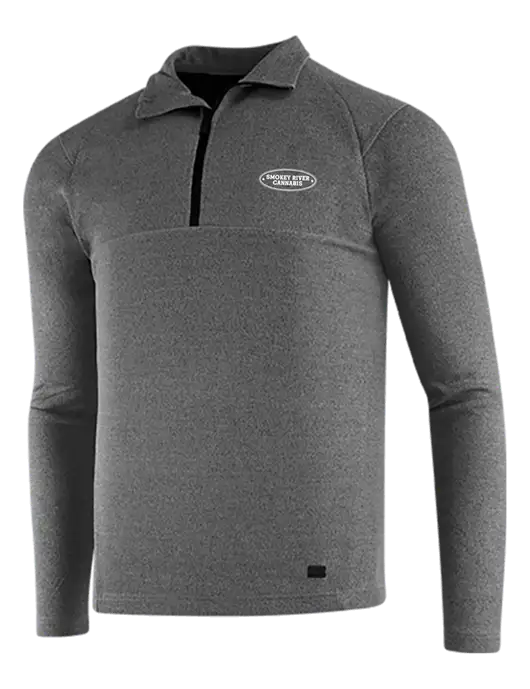 OGIO Dark Grey Heather Transition 1/4 Zip Pullover w/Smokey River
