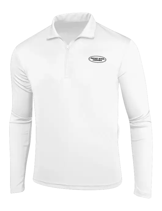 White PosiCharge Competitor 1/4 Zip Pullover w/Smokey River